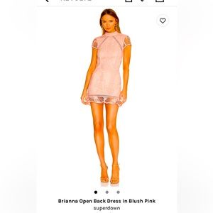 Brianna open back dress superdown size small new